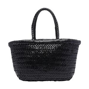 Dragon Diffusion Women Mini Flat Gora Bamboo Basket Bag